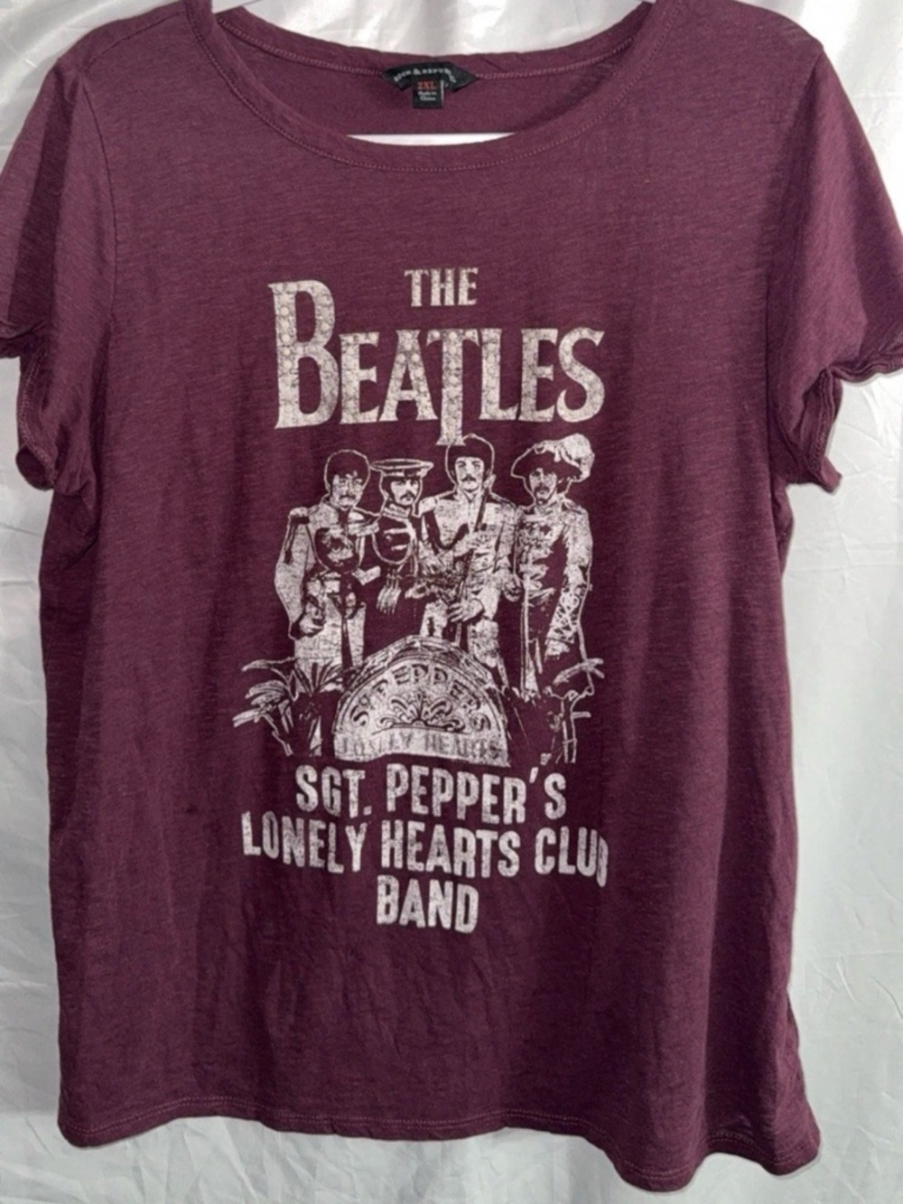 Rock & Republic Maroon Graphic Tee